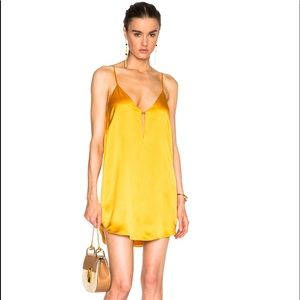 Michelle Mason Mini Silk Mango Slip Dress